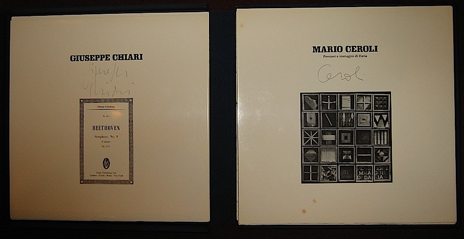  Ceroli Mario - Chiari Giuseppe Pensieri e immagini di Daria. Beethoven Symphony No.9 D. minor Op. 125 1974 Milano Prearo